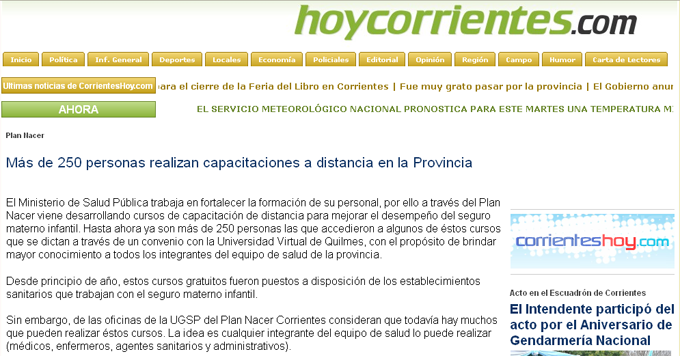 "Más de 250 personas realizan capacitaciones a distancia en la Provincia" "Más de 250 personas realizan capacitaciones a distancia en la Provincia"