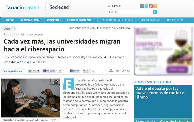 Cada vez más, las universidades migran hacia el ciberespacio Cada vez más, las universidades migran hacia el ciberespacio